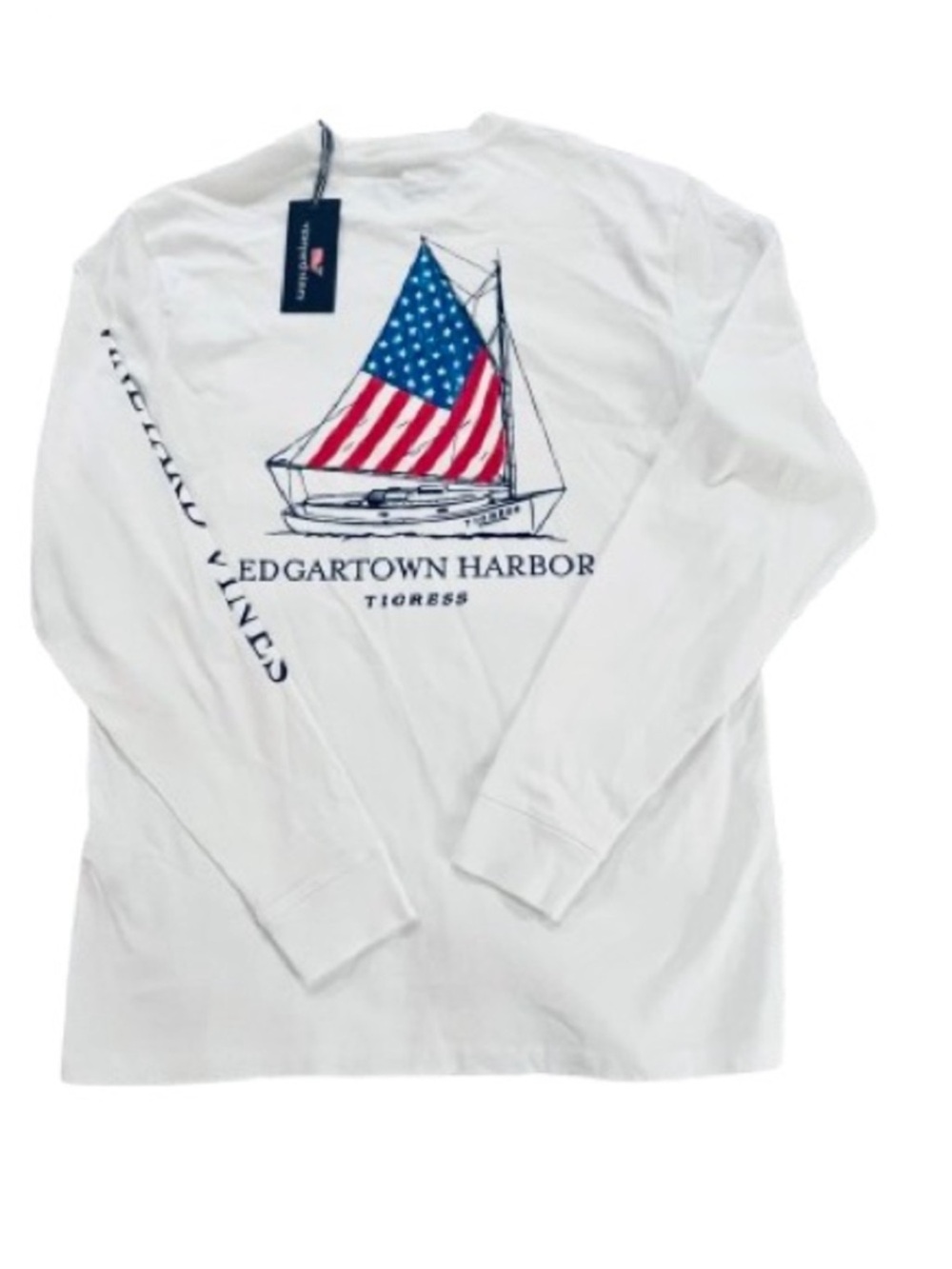 🆕- Vineyard Vines Edgartown Harbor Sailboat Long Sleeve Tee- Size: small